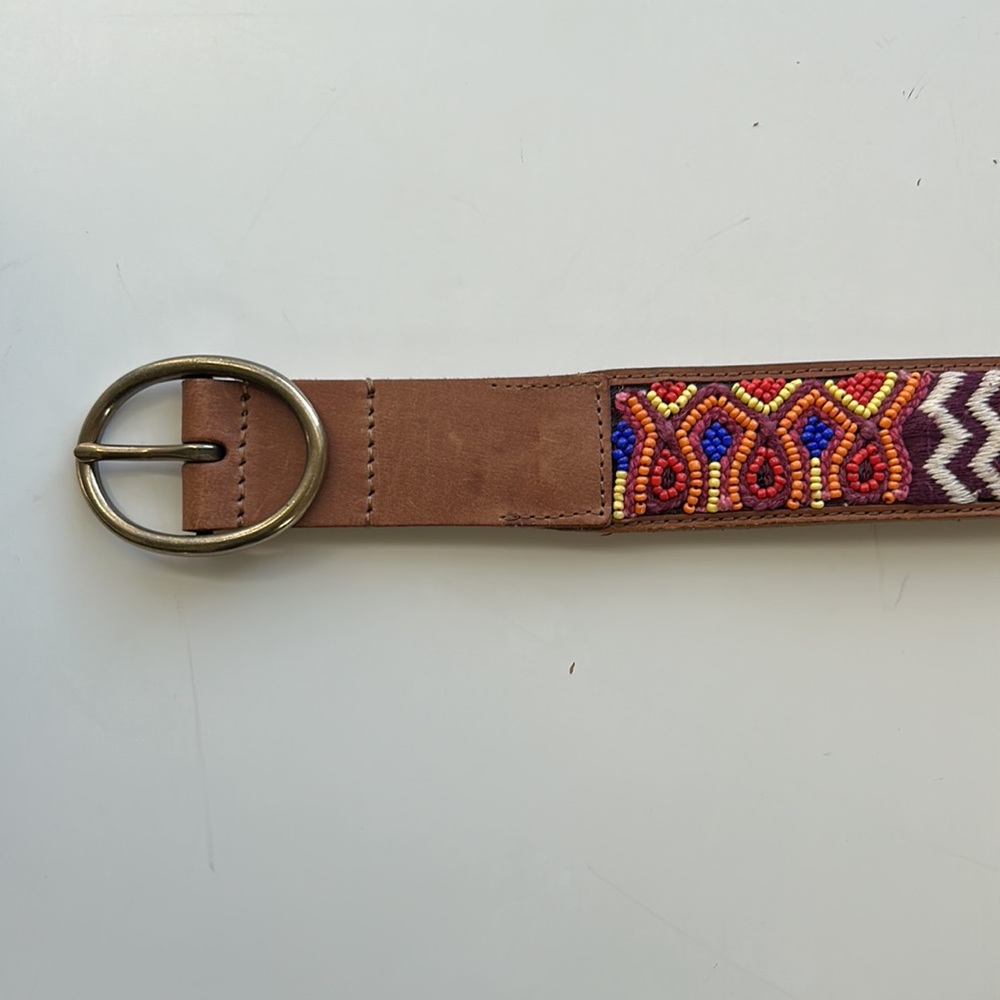 Lucky Brand Tan and Multicolor Embroidered Belt - Picture 4 of 9